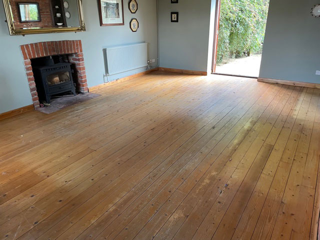 Wooden floor cleaning - before